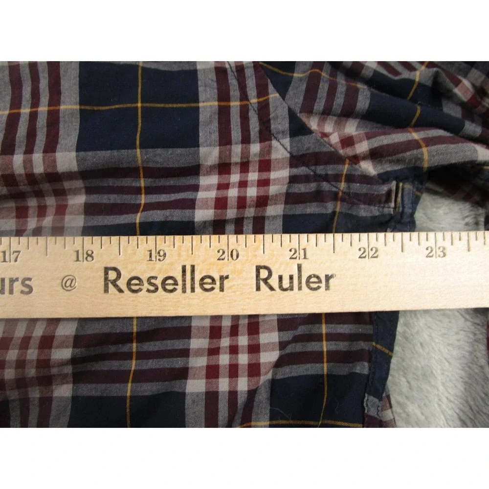 Banana Republic Shirt Mens Large Blue‎ Plaid Button Down Long Sleeve Preppy